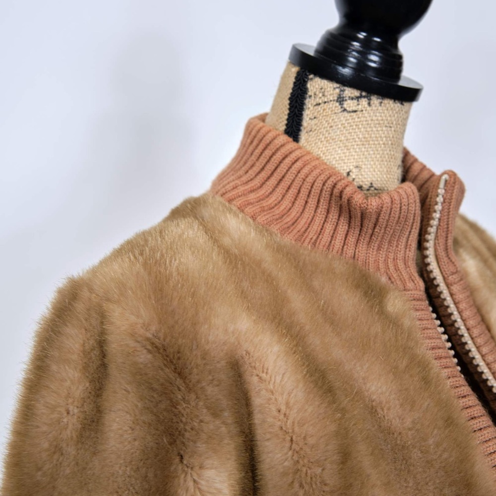 Lilli Ann Faux Fur Bomber Coat - Picture 3 of 11